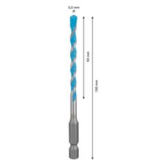 Broca de Aço 5x50x100mm Hex-9 Multiconstruction BOSCH / REF. 2608900571-000